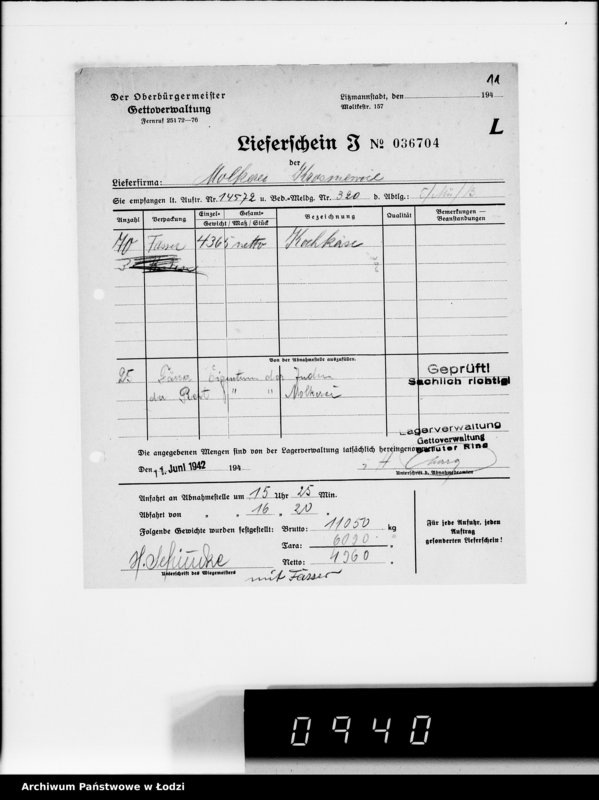 Obraz 15 z jednostki "Aufträge, [Lieferscheinen und Rechnungen] 14571-14649"