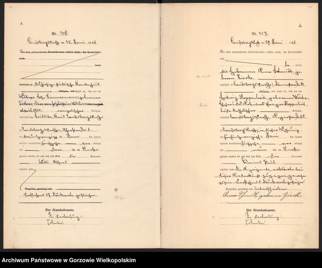 Obraz 13 z jednostki "Geburts Register, t. 1 nr 397-740"