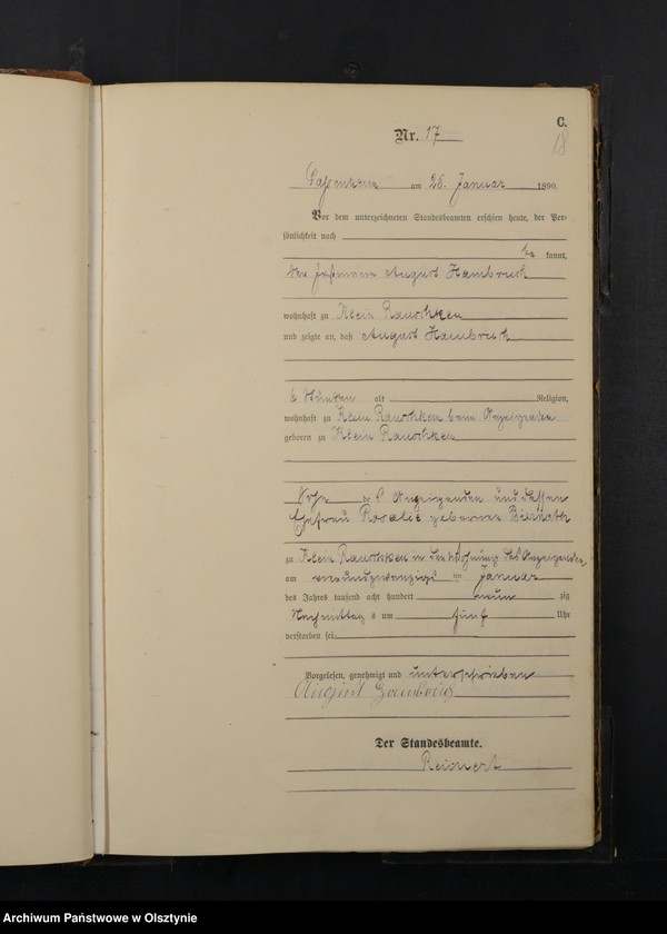 image.from.unit.number "Sterbe-Haupt-Register Nr 1 - 205"