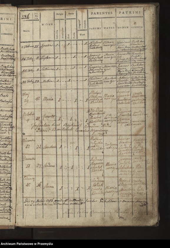 image.from.unit.number "Liber Metrices Natorum pro Parochia Ecclesia Karlikowiensis"