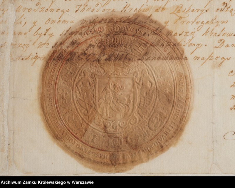 image.from.unit "August III król Polski etc... mianuje hrabiego Teodora de Laskaris generał-adiutanta Buławy Wielkiego Księstwa Litewskiego secund-oberszter-lejtnantem w regimencie pieszym Buławy Wielkiego Księstwa Litewskiego."