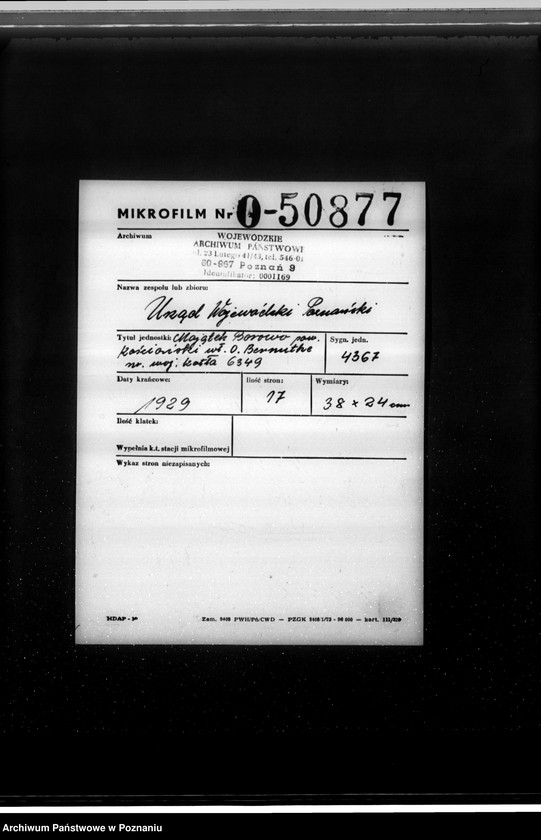 Obraz 2 z jednostki "Majątek Borowo pow. kościański własność O. Bernutha nr woj. kotła 6349"