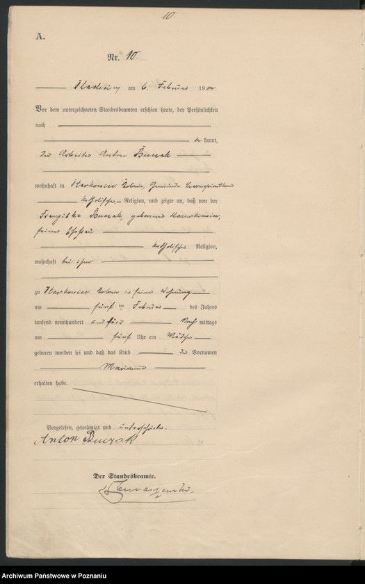 Obraz 13 z jednostki "Geburts-Haupt-Register"