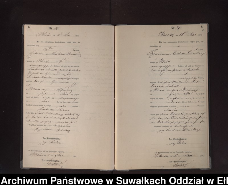 image.from.unit.number "Geburts-Neben-Register des Preussischen Standes-Amtes Rhein Kreis Loetzen"