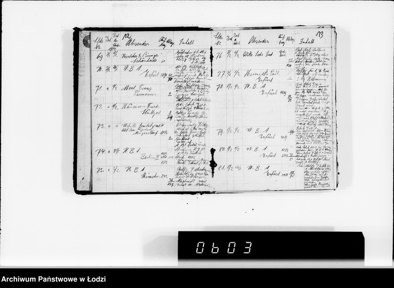 Obraz 12 z jednostki "Eingang [książka magazynowa towarów przychodzących do Getta]"