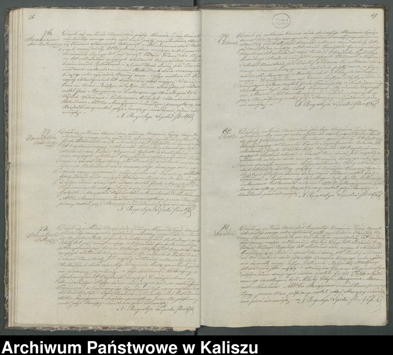 Obraz 18 z jednostki "Książka duplikat aktów urodzeń, zaślubień i zejść"