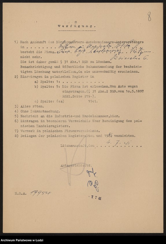 Obraz 10 z jednostki "Sura Łaja Lewkowicz- sprzedaż bielizny"