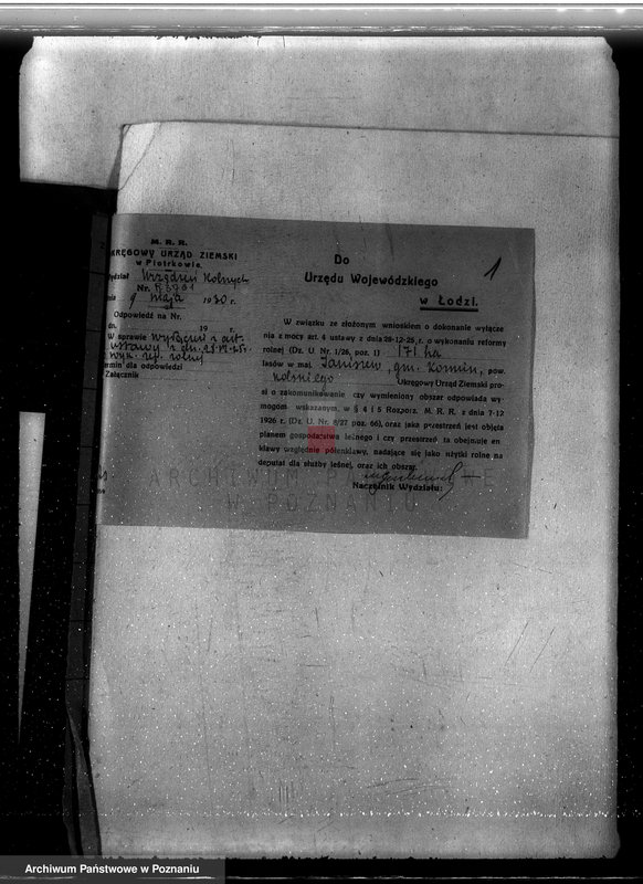 Obraz 5 z jednostki "Zatwierdzenie projektu planu gospodarstwa leśnego dla lasów majątku Janiszew powiat kolski"