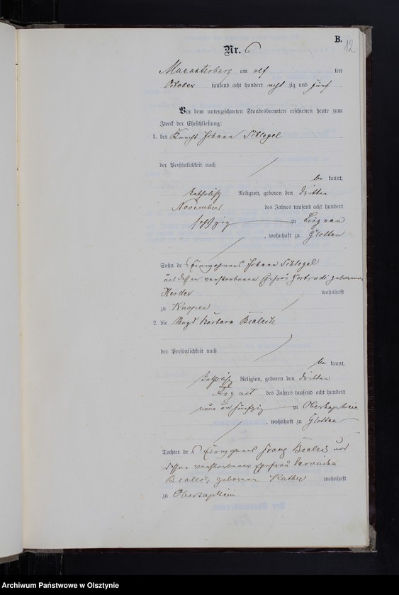 image.from.unit.number "Heiraths-Neben-Register Nr 1 - 11 Sterbe-Neben-Register Nr 1 - 107"