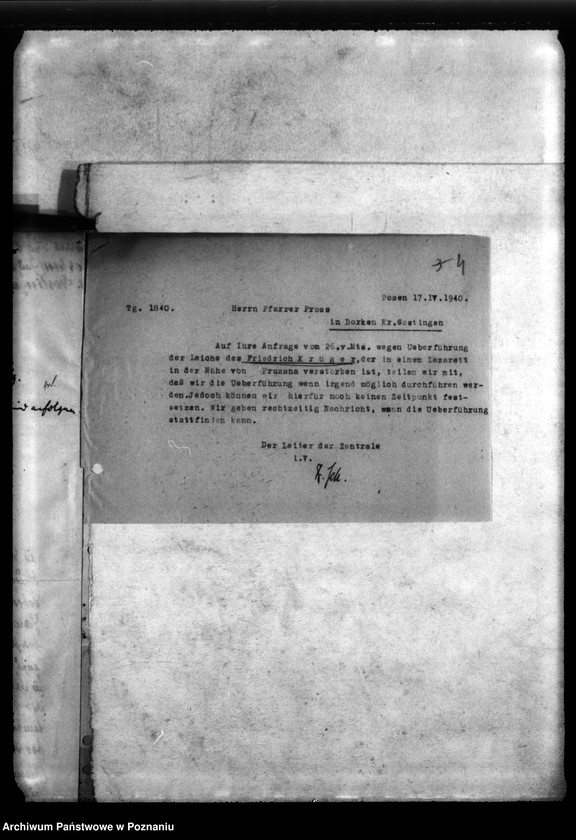 Obraz 8 z jednostki "Zur Fahrt im russische Gebiet- Materiały dotyczące Niemców - obywateli polskich, którzy zginęli w 1939 roku na ziemiach zajętych przez wojska radzieckie"