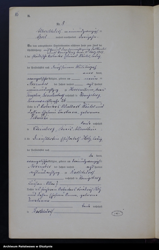 image.from.unit.number "Heiraths-Neben-Register Nr 1 - 18 [ Księga małżeństw - wtóropis ]"