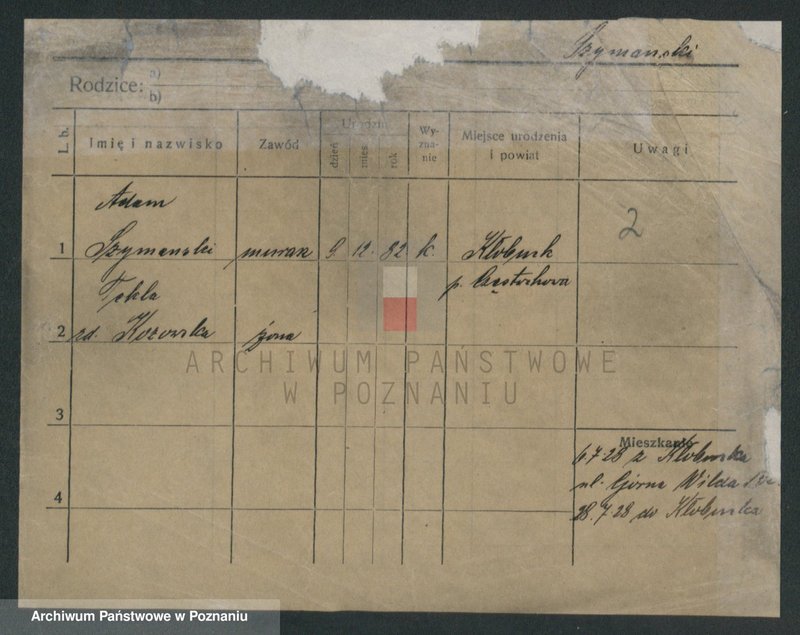 Obraz 7 z jednostki "Szymański (żonaci do Stanisław)"