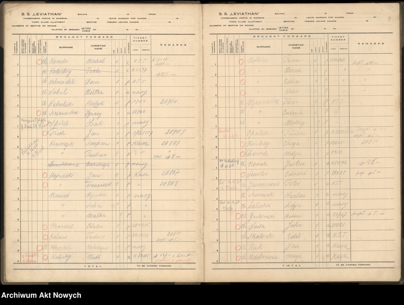 image.from.unit.number "Księga pasażerów wyjeżdżających na SS Leviathan."
