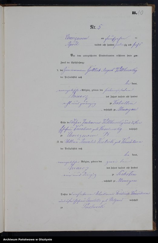 image.from.unit.number "Heiraths-Haupt-Register Nr 1 - 10"