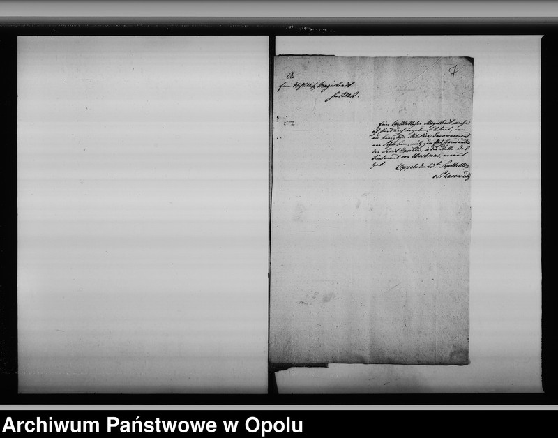 image.from.unit.number "Acta von Bestellung eines Preuss[ischen] Militair Platz Commandanten bei der Stadt Oppeln Vol. I de anno 1813"