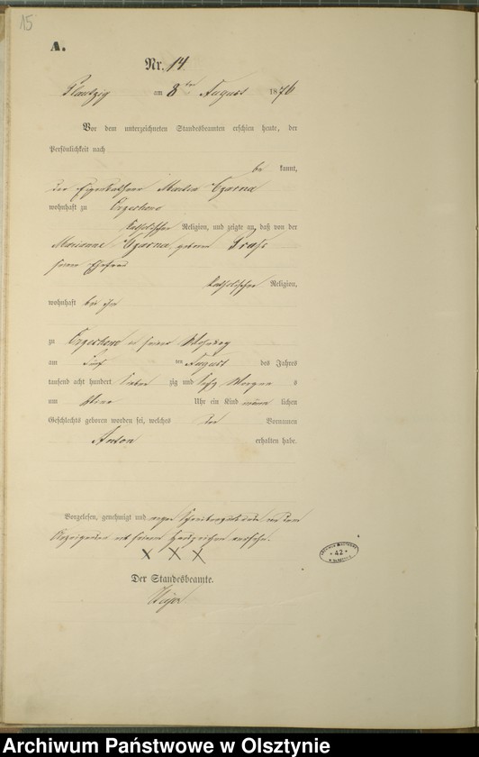 image.from.unit.number "Geburts-Haupt-Register Nr 1 - 21"