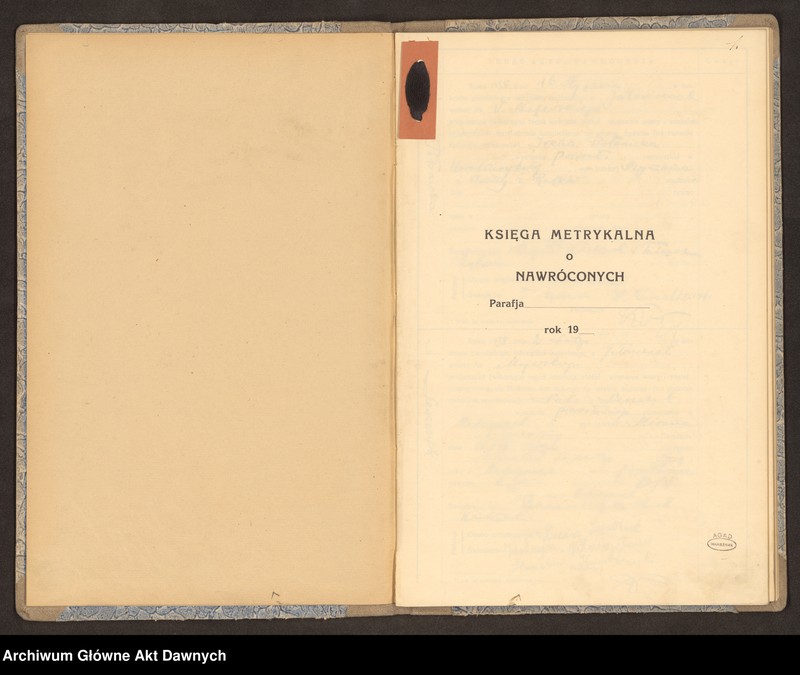 image.from.unit "Parafia: Jałowicze. Dekanat: Łuck. Księga o nawróconych z innych wyznań chrześcijańskcih na wyznanie rzymskokatolickie."