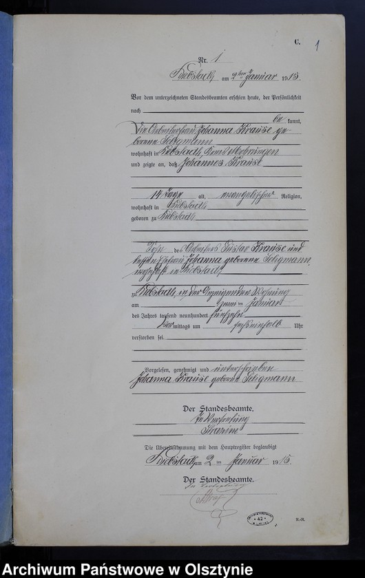 image.from.unit.number "Sterbe-Neben-Register Nr 1 - 47"