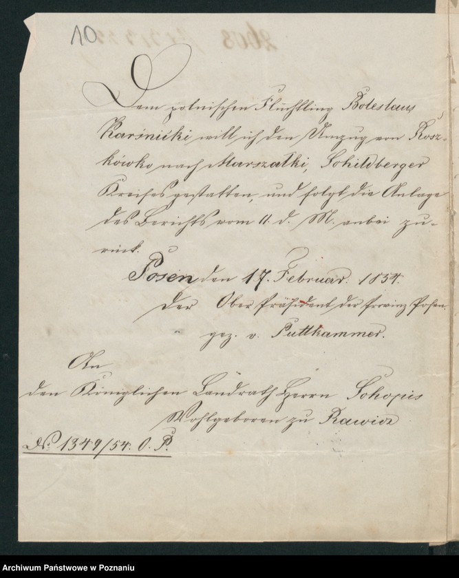 Obraz 13 z jednostki "A. betr. Johann Bolesław von Karśnicki zu Roszkówko"