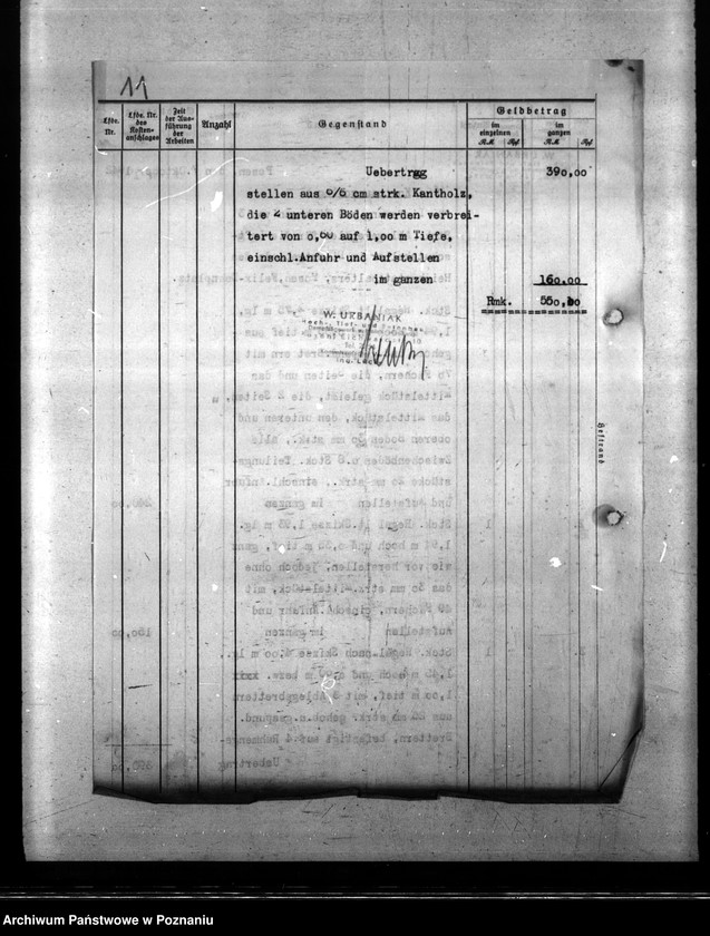Obraz 15 z jednostki "Baupläne der Luftschutz und Brandwache für Dienstgebäude Posen, Felix- Dahn- Platz 17."