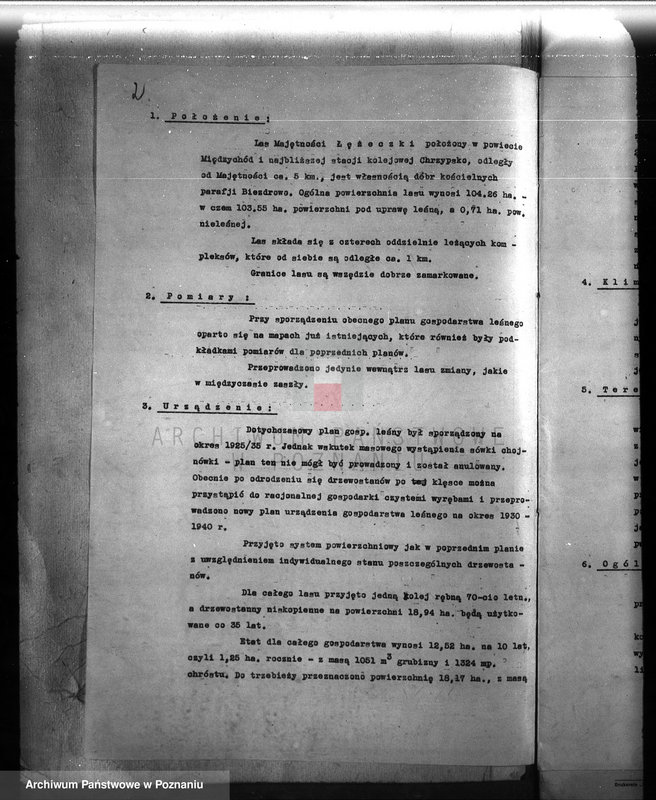 Obraz 7 z jednostki "Plan urządzenia gospodarstwa leśnego lasu majętności Łężeczki w powiecie międzychodzkim 1930-1939"