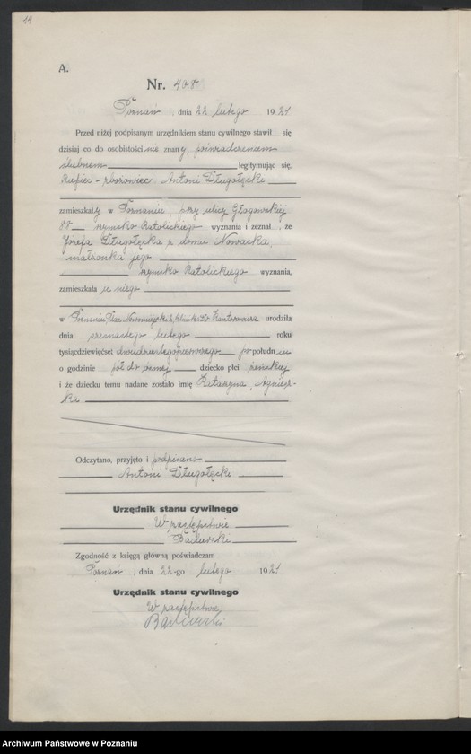 Obraz 16 z jednostki "Księga urodzeń odpis tom II [Rejestr poboczny urodzeń]"