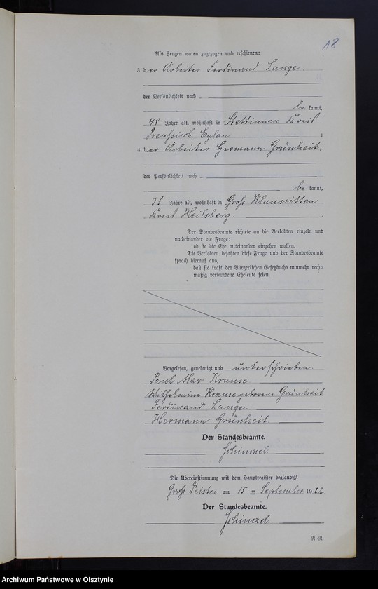 image.from.unit.number "Heiraths-Neben-Register Nr 1 - 15 [ Księga małżeństw - wtóropis ]"