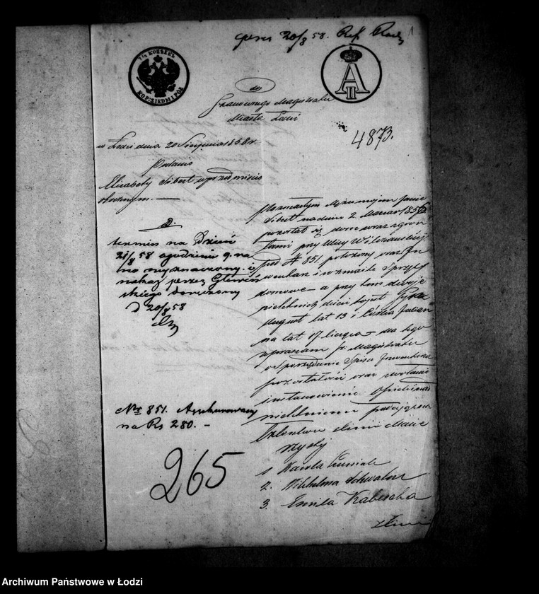 Obraz 5 z jednostki "Akta tyczące się ustanowienia opieki nad nieletnimi po zmarłym Janie Sibert"