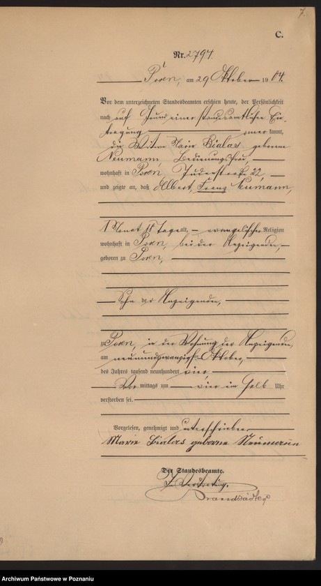 Obraz 9 z jednostki "Księga miejscowa zgonów tom VI"