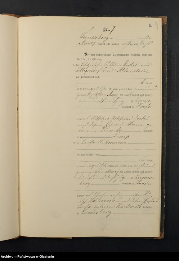 image.from.unit.number "Heiraths-Neben-Register Nr 1 - 24"