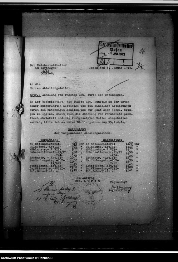 Obraz 20 z jednostki "Geschäftsgang. Dienstzeit. Gewerbeaufsicht. Politische Beurteilung der Beamten. Entlohnung der Polen. Ausder Rede des Gauleiters"