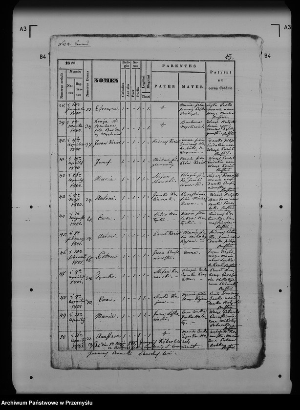 image.from.unit.number "[Kopie ksiąg metrykalnych parafii Śliwnica z filiami Komary, Tarnawce (dekanat Przemyśl)]"