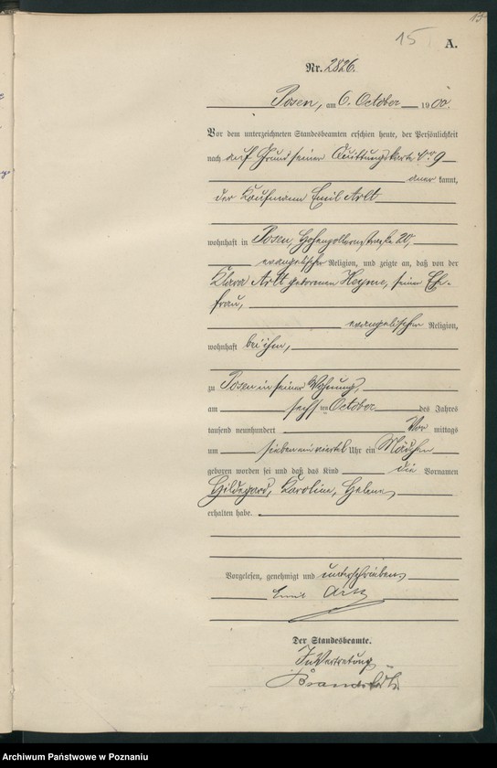 Obraz 18 z jednostki "Księga miejscowa urodzeń"