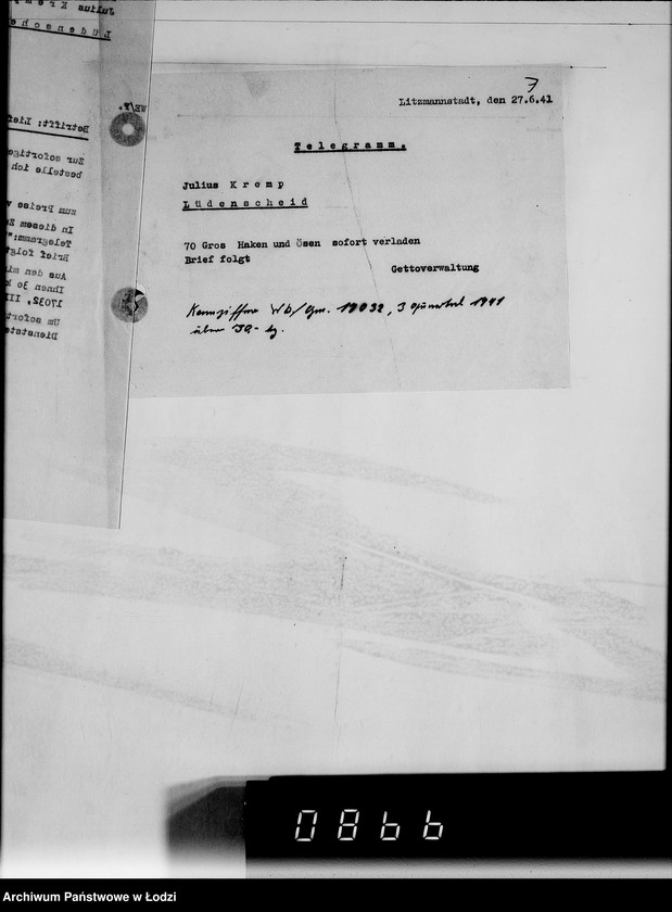 Obraz 11 z jednostki "Kriegsauftrag SS 5124-119-7-304843 13.510 Schutzmäntel f. Kraftfahrer K-Z 6"