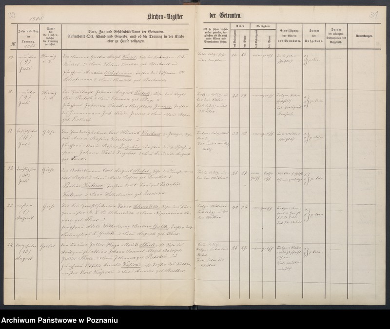Obraz 19 z jednostki "[Akta urodzeń i chrztów, ślubów, zgonów]"