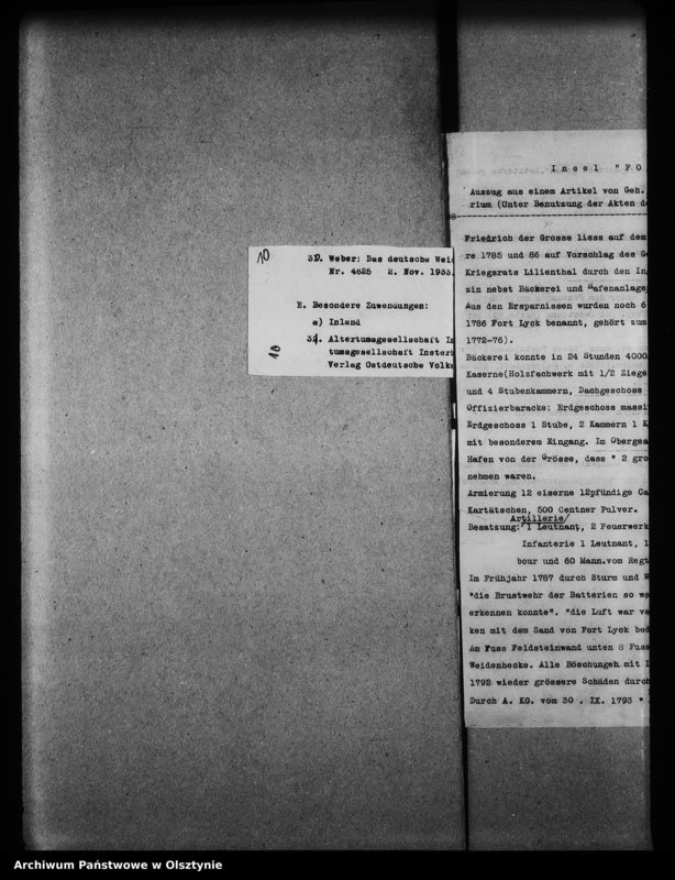 image.from.unit.number "Johannisburg, Schloss, Fort Lyck"