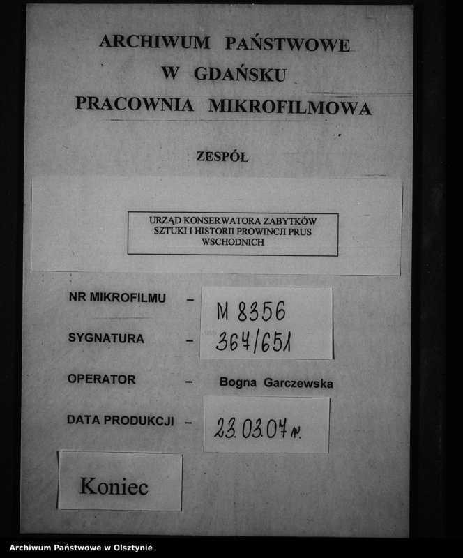 image.from.unit.number "Jonkendorf, Kreis Allenstein, katholische Kirche"