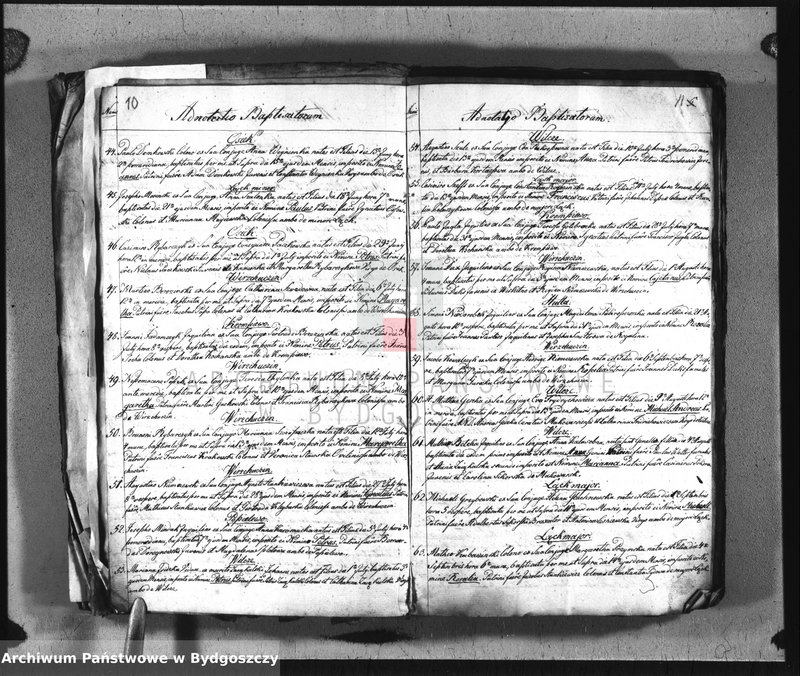 image.from.team "Akta metrykalne parafii rzymskokatolickiej w Wierzchucinie, pow. Bydgoszcz"