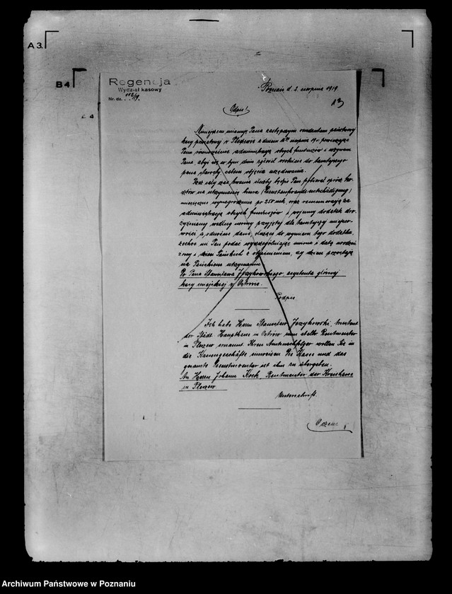 Obraz 18 z jednostki "Ewidencja stanowisk obsadzonych przez siły polskie w Głównej Kasie Rejencyjnej w Poznaniu i inne sprawy osobowe"