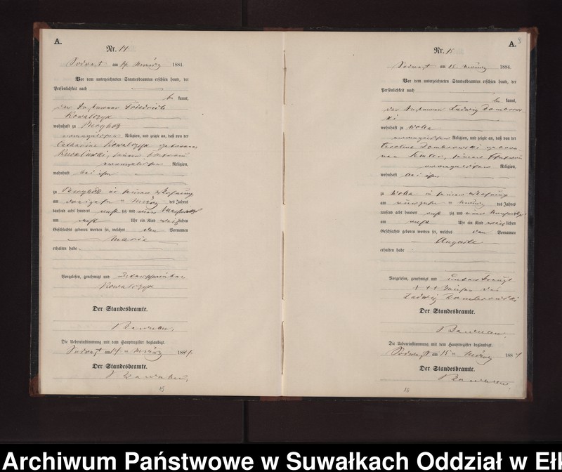 image.from.unit.number "Geburts-Neben-Register des Preussischen Standes-Amtes Neuhoff Kreis Loetzen"