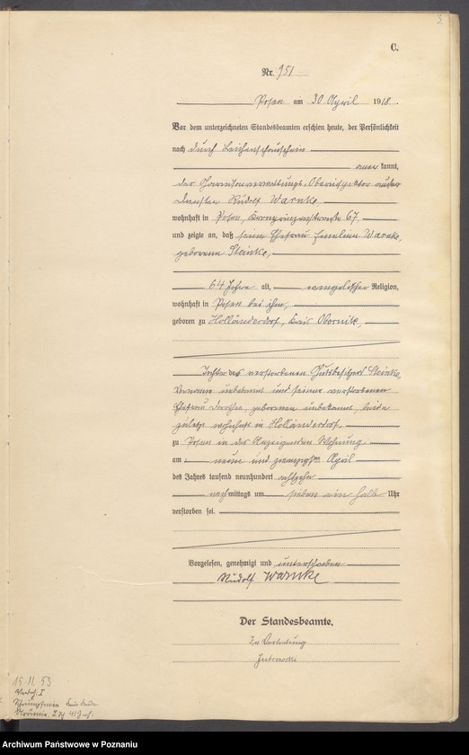 Obraz 5 z jednostki "Księga miejscowa zgonów tom III [Rejestr główny zgonów]"