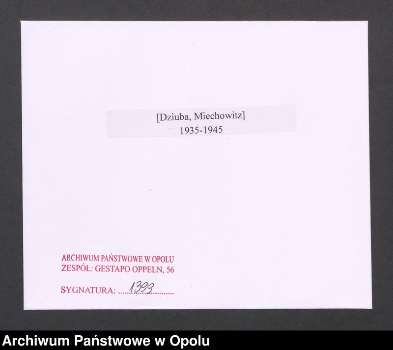 Obraz 2 z jednostki "[Dziuba, Miechowitz]"