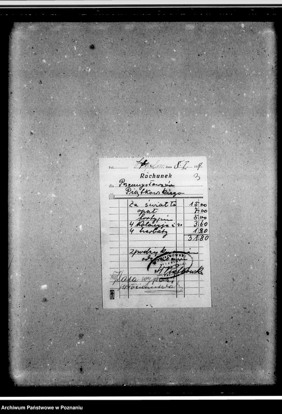 Obraz 7 z jednostki "Lista składek członkowskich Towarzystwa Przemysłowców w Strzelnie. Rachunki, pokwitowania"