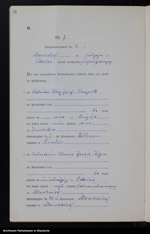 image.from.unit.number "Heiraths-Neben-Register Nr 1 - 9 [ Księga małżeństw - wtóropis ]"