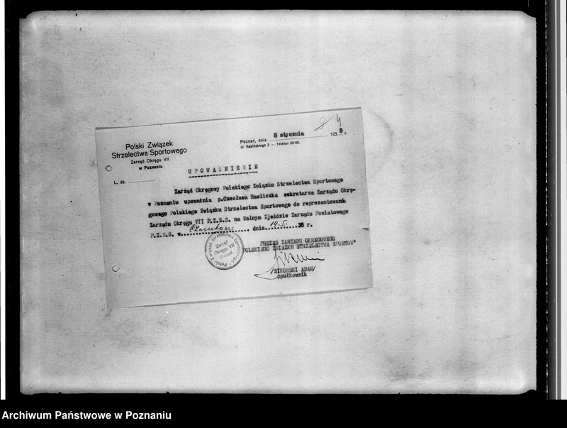 Obraz 8 z jednostki "Sprawy organizacyjne i personalne, korespondencja - ogłoszenia, listy członków, kwestionariusze"