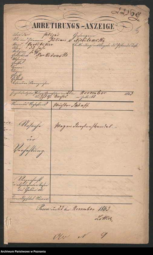 Obraz 8 z jednostki "A. betr. Julian von Niesiołowski"