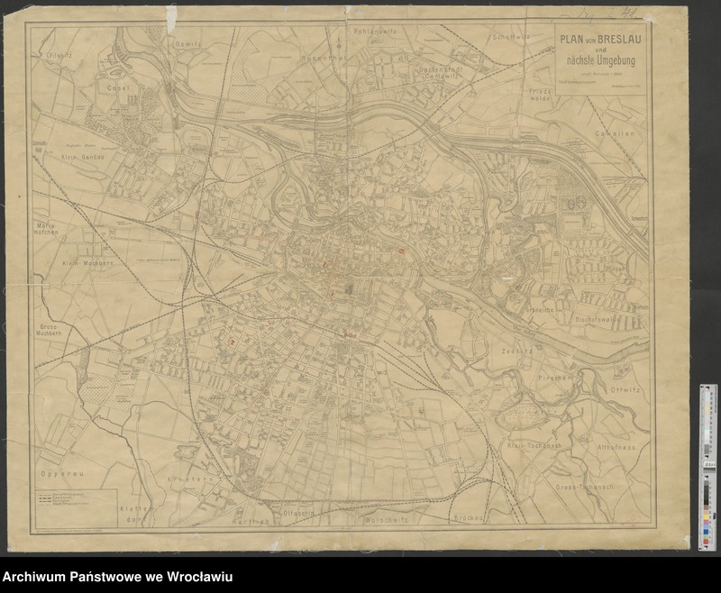 Obraz 5 z kolekcji "Wybrane mapy Breslau z lat 1827-1932 z kolekcji kartograficznej zespołu "Rejencja Wrocławska"111"