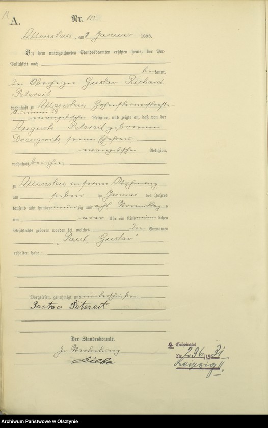 image.from.unit.number "Geburts-Haupt-Register Tom I,Nr 1 - 399"