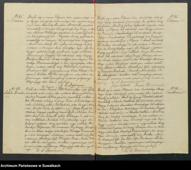 Obraz 14 z jednostki "[Księga akt urodzeń, małżeństw i zgonów parafii rzymskokatolickiej w Filipowie z 1917 roku]"