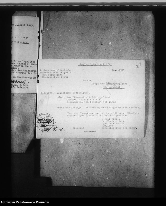 Obraz 8 z jednostki "Kriegsverdienstkreuze- SS. Und Polizei"